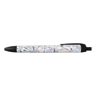 Stylo Noir Graphique aéronautique