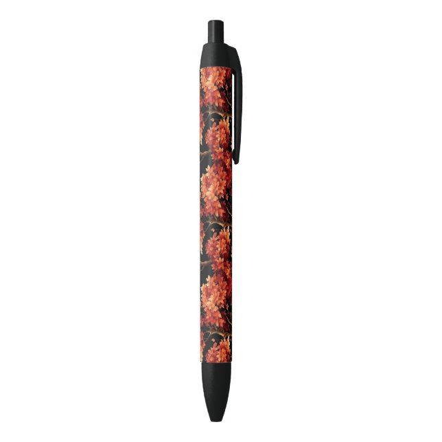 Stylo Noir Graphique Motif sans couture Red Fall Maple Tree (Bas (Vertical))