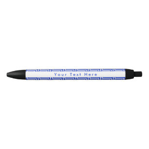 Stylo Noir Grec Meander Carré Motif