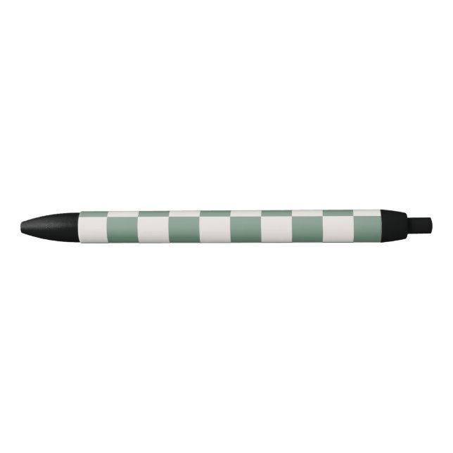 Stylo Noir Green And Cream Checkered Classic Checker Pattern (Devant)