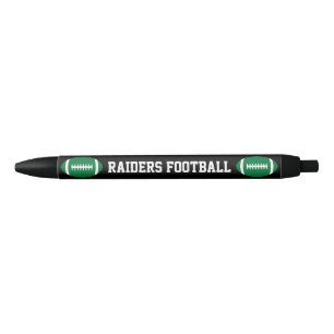 Stylo Noir Green Football Custom Nom de l'équipe ou Entraîneu
