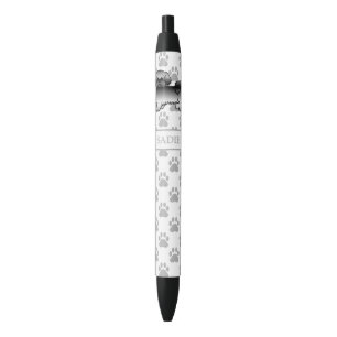 Stylo Noir Grey Shih Tzu Cute Cartoon Chien & Nom