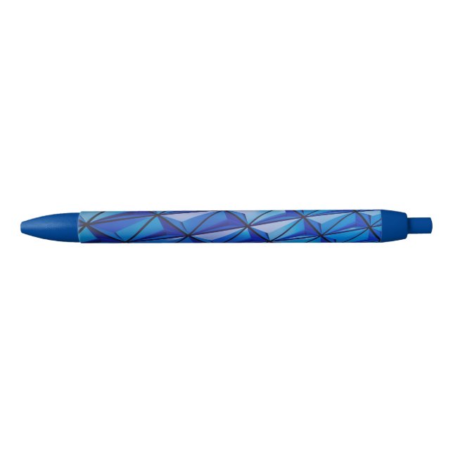 Stylo Noir grille d'angle bleu (Devant)