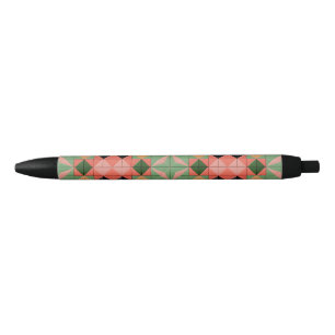 Stylo Noir 🔷 Harmonie Géométrique Vibrante – Couleur Symétri