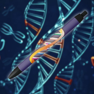 Stylo Noir Hélice d'ADN Science Moderne Cool