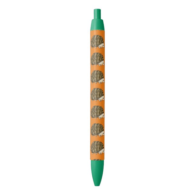 Stylo Noir hérisson mignon superbe (devant Vertical)
