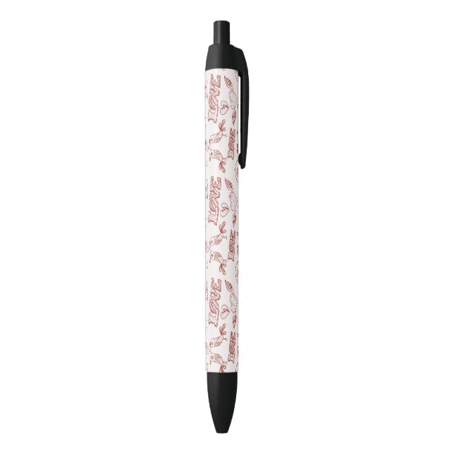 Stylo Noir Heureuse Sainte-Valentin (Bas (Vertical))