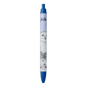 Stylo Noir Hibou des neiges