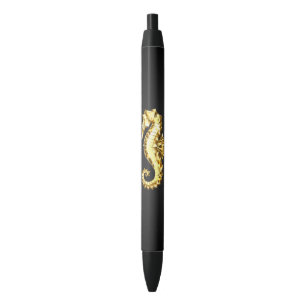 Stylo Noir Hippocampe Polygonal Or