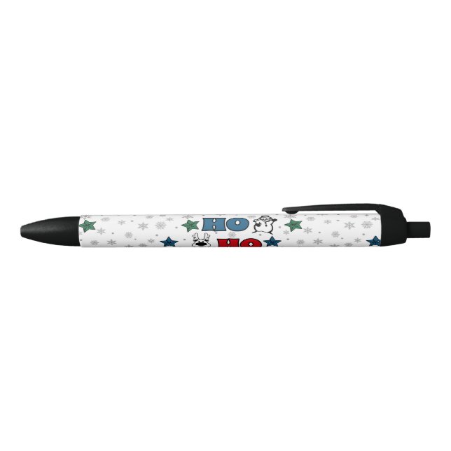Stylo Noir Ho-Ho-Ho conception de Noël (Haut)