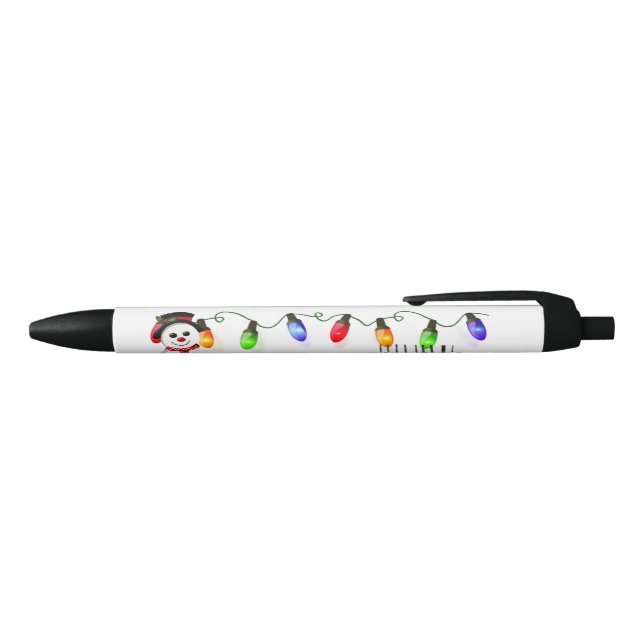 Stylo Noir Holly Jolly Snowman (Haut)