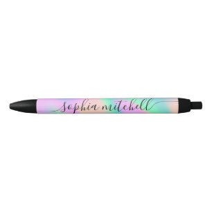 Stylo Noir Hologramme calgraphique