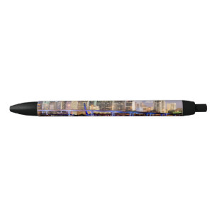 Stylo Noir Horizon lumineux de Miami du centre au crépuscule