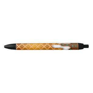 Stylo Noir Ice Cream Drip Gaufle Cone Chocolate And Vanilla