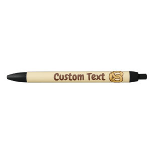 Stylo Noir Icône de bretzel