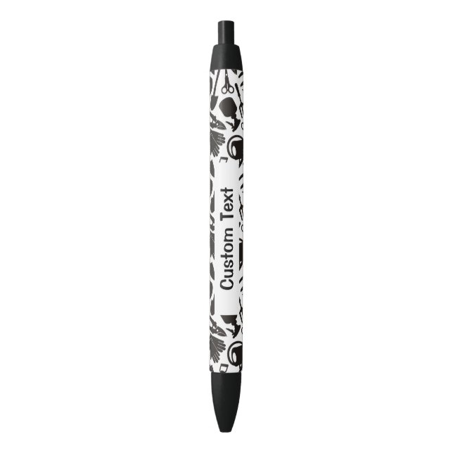 Stylo Noir Icons Silhouettes (devant Vertical)
