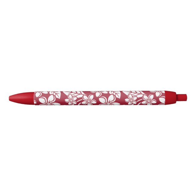 STYLO NOIR ÎLE PLUMERIA (ROUGE CARDINAL) (Devant)