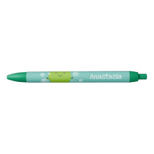 Stylo Noir Illustration de bulles de chaux vert mou