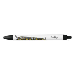 Stylo Noir illustration de chenille de monarque de dessin ani