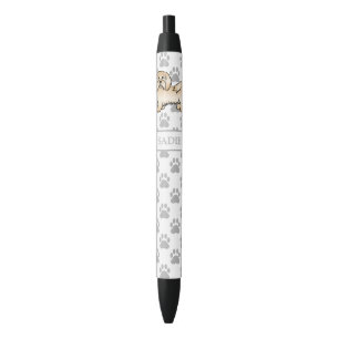 Stylo Noir Illustration de chien de dessin animé mignon Havan