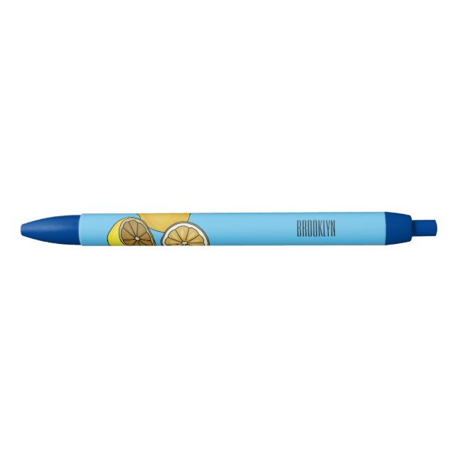 Stylo Noir Illustration de citron (Devant)