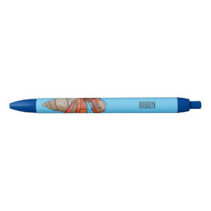 Stylo Noir illustration de crabe solitaire de dessin animé