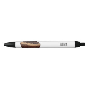 Stylo Noir Illustration de Cupcake