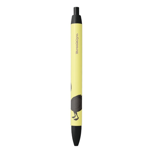 Stylo Noir Illustration de cygne noir (devant Vertical)