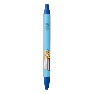 Stylo Noir Illustration de dessin animé de pop-corn 