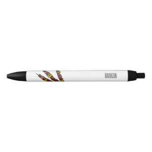Stylo Noir Illustration de dessin animé Kebab ou kabob