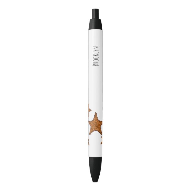 Stylo Noir Illustration de dessin de Starfish (devant Vertical)
