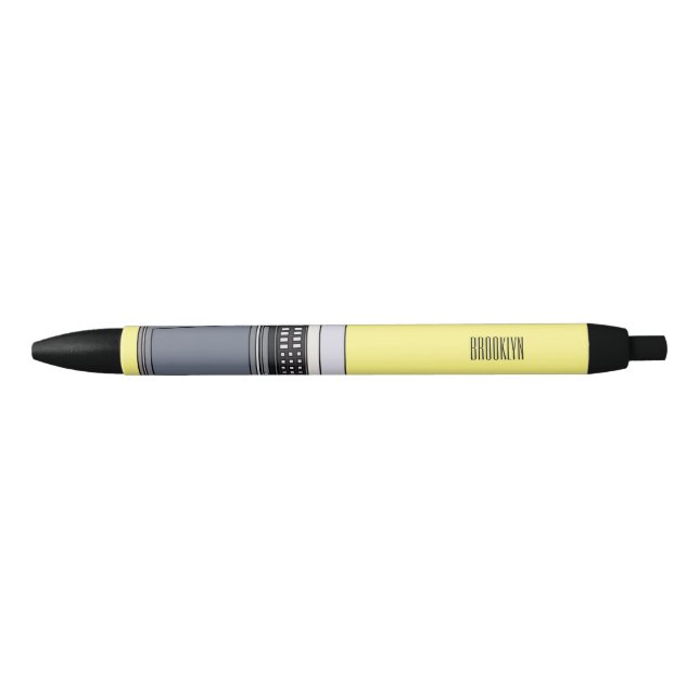 Stylo Noir Illustration de dessin sur micro-ondes (Devant)