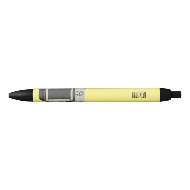 Stylo Noir Illustration de dessin sur ordinateur (Devant)