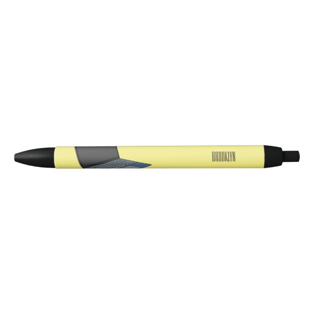 Stylo Noir Illustration de dessin sur ordinateur portable (Devant)
