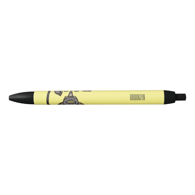 Stylo Noir Illustration de dessin téléphonique (Devant)