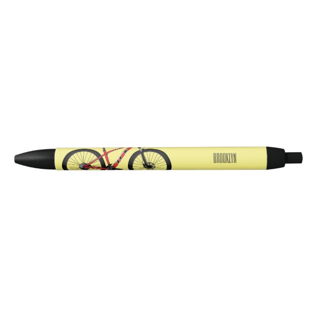 Stylo Noir Illustration de la bande dessinée de vélo (Devant)