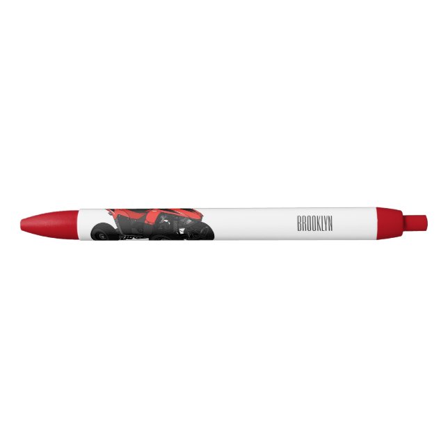 Stylo Noir Illustration de Quad bike atv (Devant)