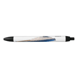 Stylo Noir Illustration de yacht