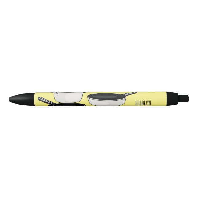 Stylo Noir Illustration des jeux de cuisine (Devant)
