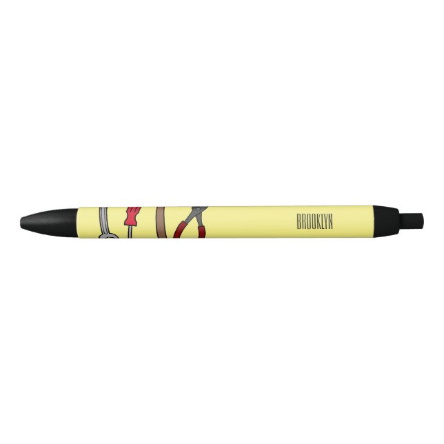 Stylo Noir Illustration des outils de menuiserie (Devant)