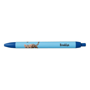 Stylo Noir Illustration d'ocelot mignon