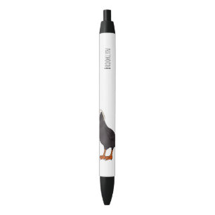 Stylo Noir Illustration d'oiseau bouffon touffu
