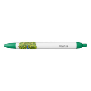 Stylo Noir Illustration d'oiseau de paon brillant