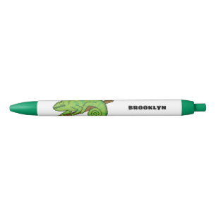 Stylo Noir Illustration du caméléon de la parson