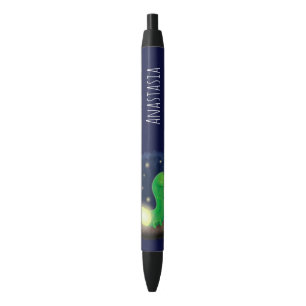Stylo Noir Illustration du ver vert mou