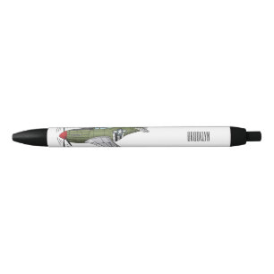 Stylo Noir Illustration d'un avion militaire