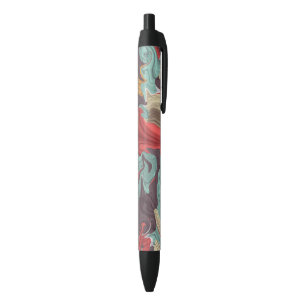 Stylo Noir Illustration en marbre Abstrait coloré