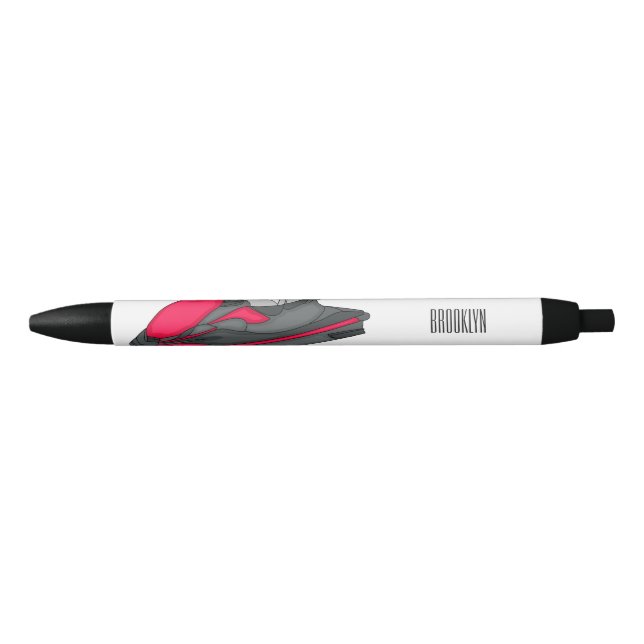 Stylo Noir Illustration Jet ski (Devant)