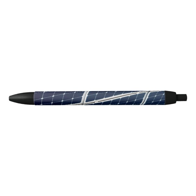 Stylo Noir Image amusante d'un panneau solaire (Devant)