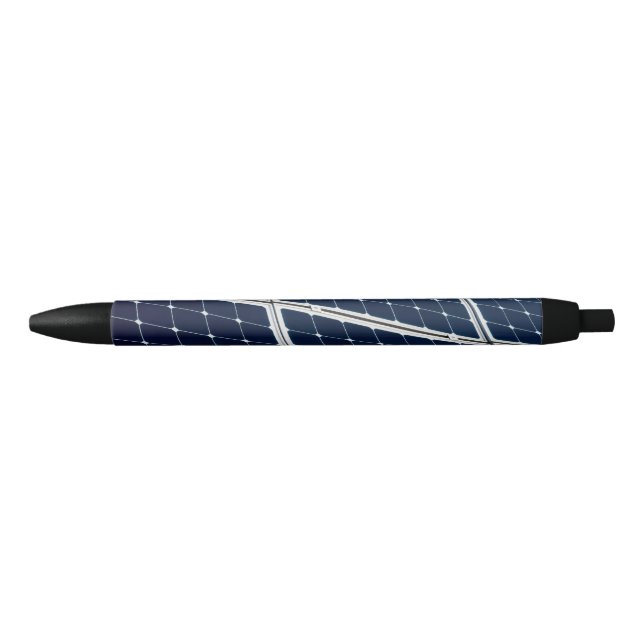 Stylo Noir Image amusante d'un panneau solaire (Devant)
